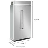 KitchenAid KBSN702MPS Built In Side By Side Refrigerator
