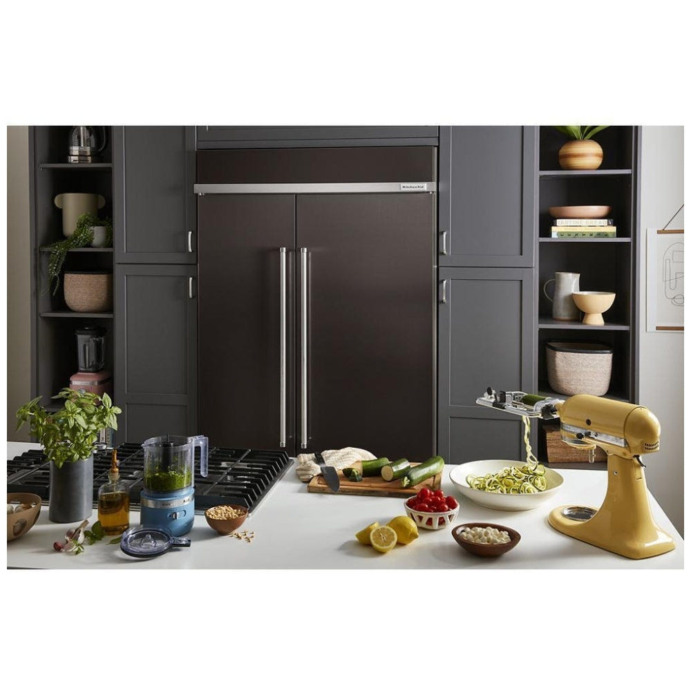 KitchenAid KBSN708MBS Built In Side by Side Refrigerator