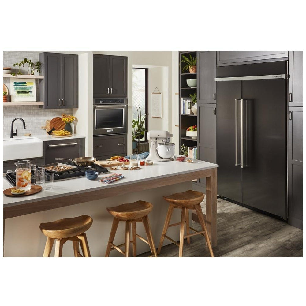 KitchenAid KBSN708MBS Built In Side by Side Refrigerator