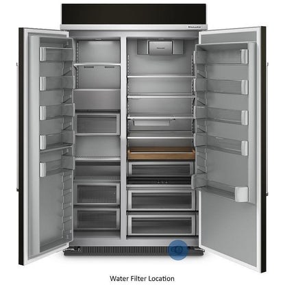 KitchenAid KBSN708MBS Built In Side by Side Refrigerator