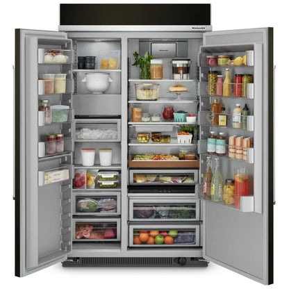 KitchenAid KBSN708MBS Built In Side by Side Refrigerator