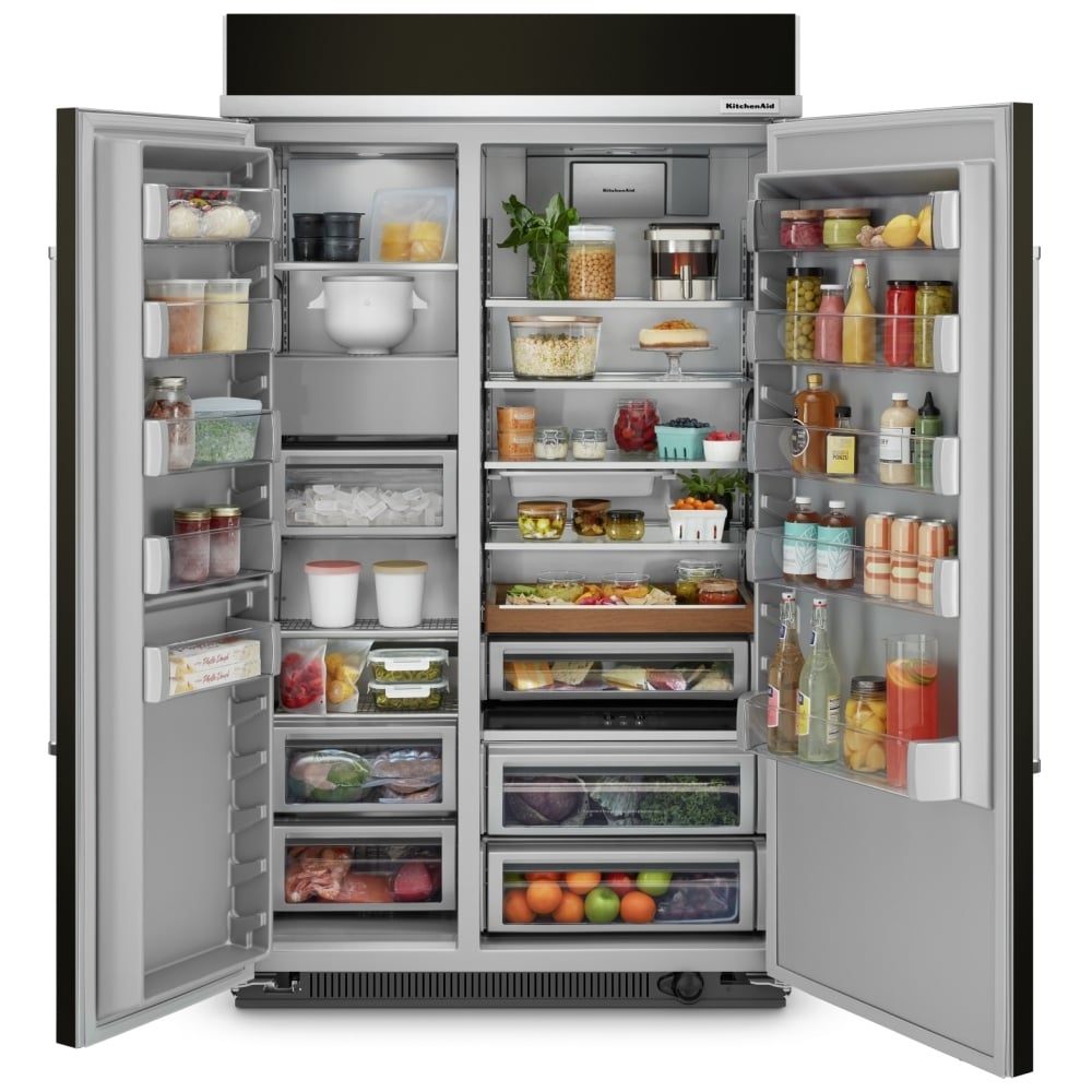 KitchenAid KBSN708MBS Built In Side by Side Refrigerator