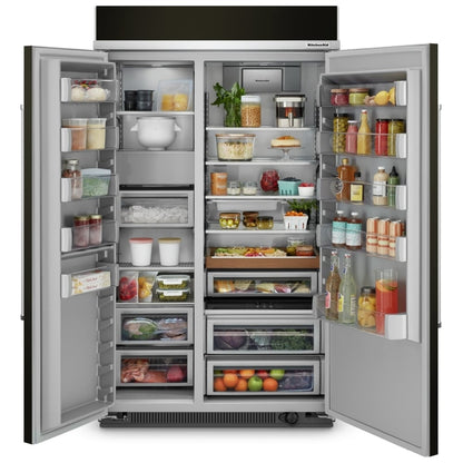 KitchenAid KBSN708MBS Built In Side by Side Refrigerator