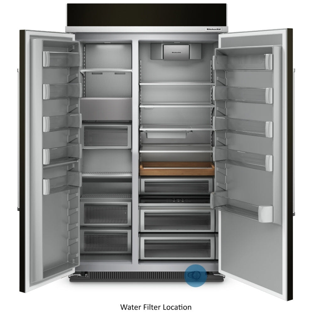 KitchenAid KBSN708MBS Built In Side by Side Refrigerator