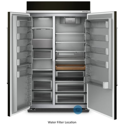 KitchenAid KBSN708MBS Built In Side by Side Refrigerator