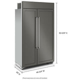 KitchenAid KBSN708MPA Built In Side By Side Refrigerator
