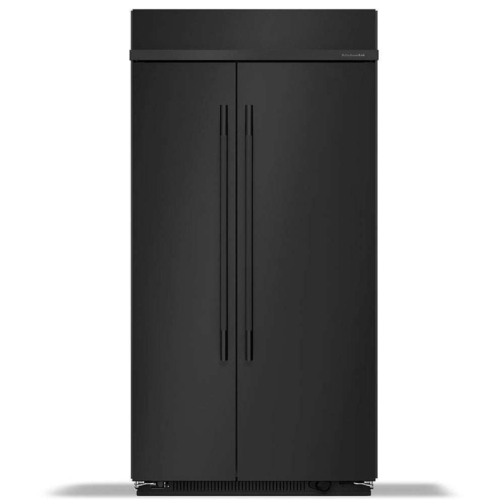 KitchenAid KBSN742SBE Side by Side Built In Refrigerator, 42 inch Width, 25.5 cu. ft. Capacity, Water Dispenser (Interior), Ice Dispenser (Freezer Located), Black Ore colour, FreshChill™,