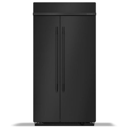 KitchenAid KBSN742SBE Side by Side Built In Refrigerator, 42 inch Width, 25.5 cu. ft. Capacity, Water Dispenser (Interior), Ice Dispenser (Freezer Located), Black Ore colour, FreshChill™,