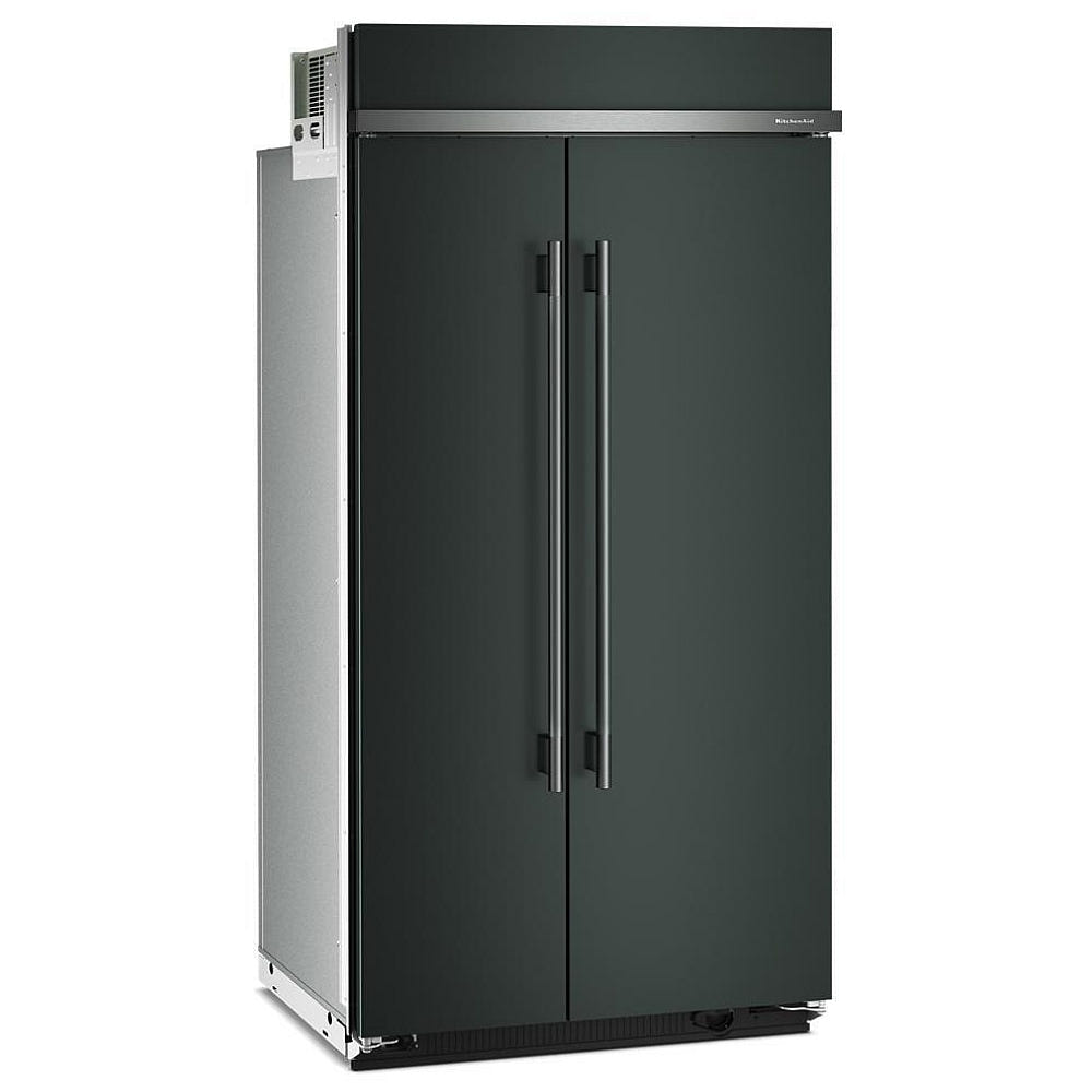 KitchenAid KBSN742SJP Side by Side Built In Refrigerator, 42 inch Width, 25.5 cu. ft. Capacity, Water Dispenser (Interior), Ice Dispenser (Freezer Located), Juniper colour, FreshChill™, FreshFlow™ Air Filter, Preserva® Food Care, SatinGlide® System