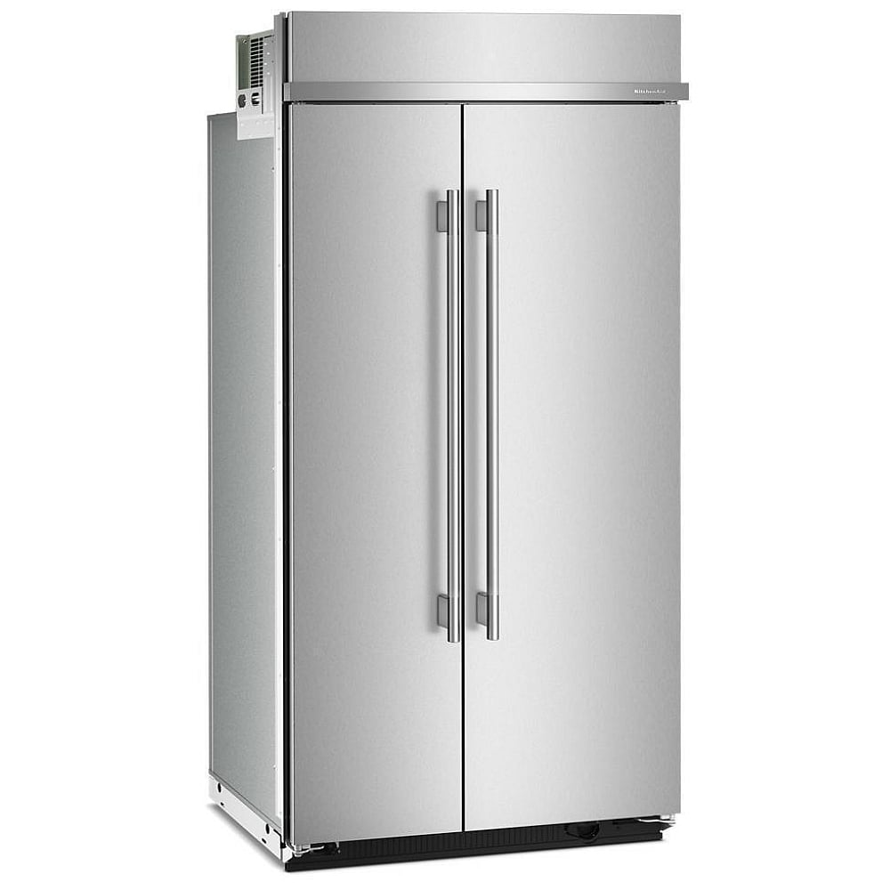 KitchenAid KBSN742SPS Side by Side Built In Refrigerator, 42 inch Width, 25.5 cu. ft. Capacity, Water Dispenser (Interior), Ice Dispenser (Freezer Located), PrintShield Stainless colour, FreshChill™