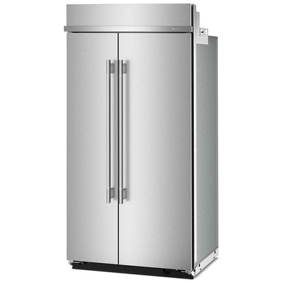 KitchenAid KBSN742SPS Side by Side Built In Refrigerator, 42 inch Width, 25.5 cu. ft. Capacity, Water Dispenser (Interior), Ice Dispenser (Freezer Located), PrintShield Stainless colour, FreshChill™