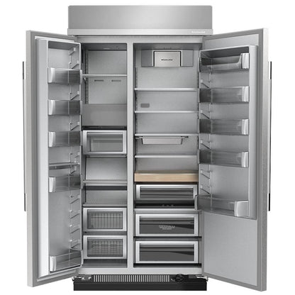 KitchenAid KBSN742SPS Side by Side Built In Refrigerator, 42 inch Width, 25.5 cu. ft. Capacity, Water Dispenser (Interior), Ice Dispenser (Freezer Located), PrintShield Stainless colour, FreshChill™