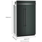 KitchenAid KBSN748SJP Side by Side Built In Refrigerator, 48 inch Width, 30 cu. ft. Capacity, Water Dispenser (Interior), Ice Dispenser (Freezer Located), Juniper colour