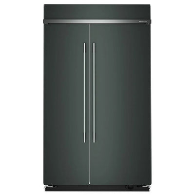 KitchenAid KBSN748SJP Side by Side Built In Refrigerator, 48 inch Width, 30 cu. ft. Capacity, Water Dispenser (Interior), Ice Dispenser (Freezer Located), Juniper colour, FreshChill™, FreshFlow™ Air Filter, Preserva® Food Care, SatinGlide® System