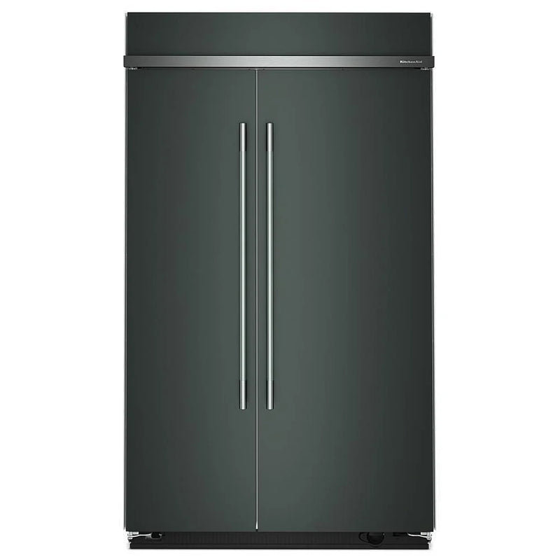 KitchenAid KBSN748SJP Side by Side Built In Refrigerator, 48 inch Width, 30 cu. ft. Capacity, Water Dispenser (Interior), Ice Dispenser (Freezer Located), Juniper colour