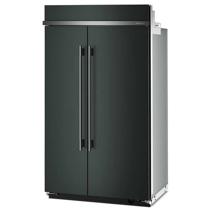KitchenAid KBSN748SJP Side by Side Built In Refrigerator, 48 inch Width, 30 cu. ft. Capacity, Water Dispenser (Interior), Ice Dispenser (Freezer Located), Juniper colour, FreshChill™, FreshFlow™ Air Filter, Preserva® Food Care, SatinGlide® System