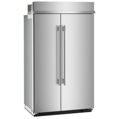 KitchenAid KBSN748SPS Side by Side Built In Refrigerator, 48 inch Width, 30 cu. ft. Capacity, Water Dispenser (Interior), Ice Dispenser (Freezer Located)