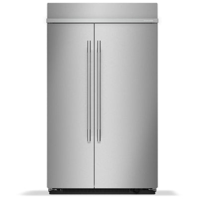 KitchenAid KBSN748SPS Side by Side Built In Refrigerator, 48 inch Width, 30 cu. ft. Capacity, Water Dispenser (Interior), Ice Dispenser (Freezer Located)