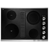 KitchenAid KCED600GSS Electric Cooktop, 30 inch Exterior Width, 4 Burners, Downdraft, 3,200 W Highest Element, Stainless Steel colour