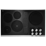 KitchenAid KCED606GBL Electric Cooktop, 36 inch Exterior Width, 5 Burners, Downdraft, 3,200 W Highest Element, Black colour