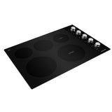 KitchenAid KCES550HBL Electric Cooktop, 30 inch Exterior Width, 5 Burners, 3,200 W Highest Element, Black colour