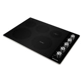 KitchenAid KCES550HSS Electric Cooktop, 30 inch Exterior Width, 5 Burners, 3,200 W Highest Element, Stainless Steel colour
