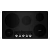 KitchenAid KCES556HSS Electric Cooktop, 36 inch Exterior Width, 5 Burners, 3,200 W Highest Element, Stainless Steel colour