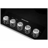 KitchenAid KCES556HSS Electric Cooktop, 36 inch Exterior Width, 5 Burners, 3,200 W Highest Element, Stainless Steel colour