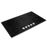 KitchenAid KCES556HSS Electric Cooktop, 36 inch Exterior Width, 5 Burners, 3,200 W Highest Element, Stainless Steel colour