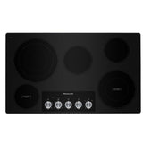 KitchenAid KCES556HSS Electric Cooktop, 36 inch Exterior Width, 5 Burners, 3,200 W Highest Element, Stainless Steel colour