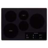 KitchenAid KCES950KBL Electric Cooktop, 30 inch Exterior Width, 5 Burners, 1,800 W Highest Element, Black colour