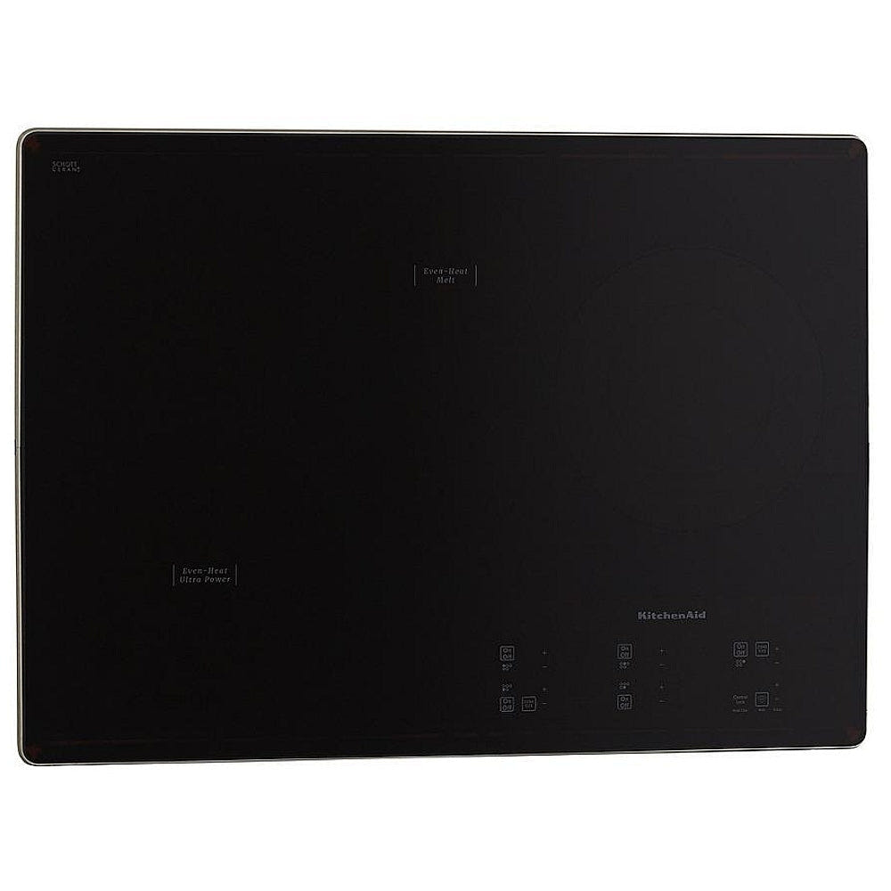 KitchenAid KCES950KBL Electric Cooktop, 30 inch Exterior Width, 5 Burners, Black colour