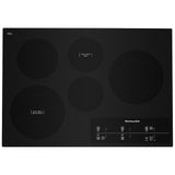 KitchenAid KCES950KBL Electric Cooktop, 30 inch Exterior Width, 5 Burners, 1,800 W Highest Element, Black colour