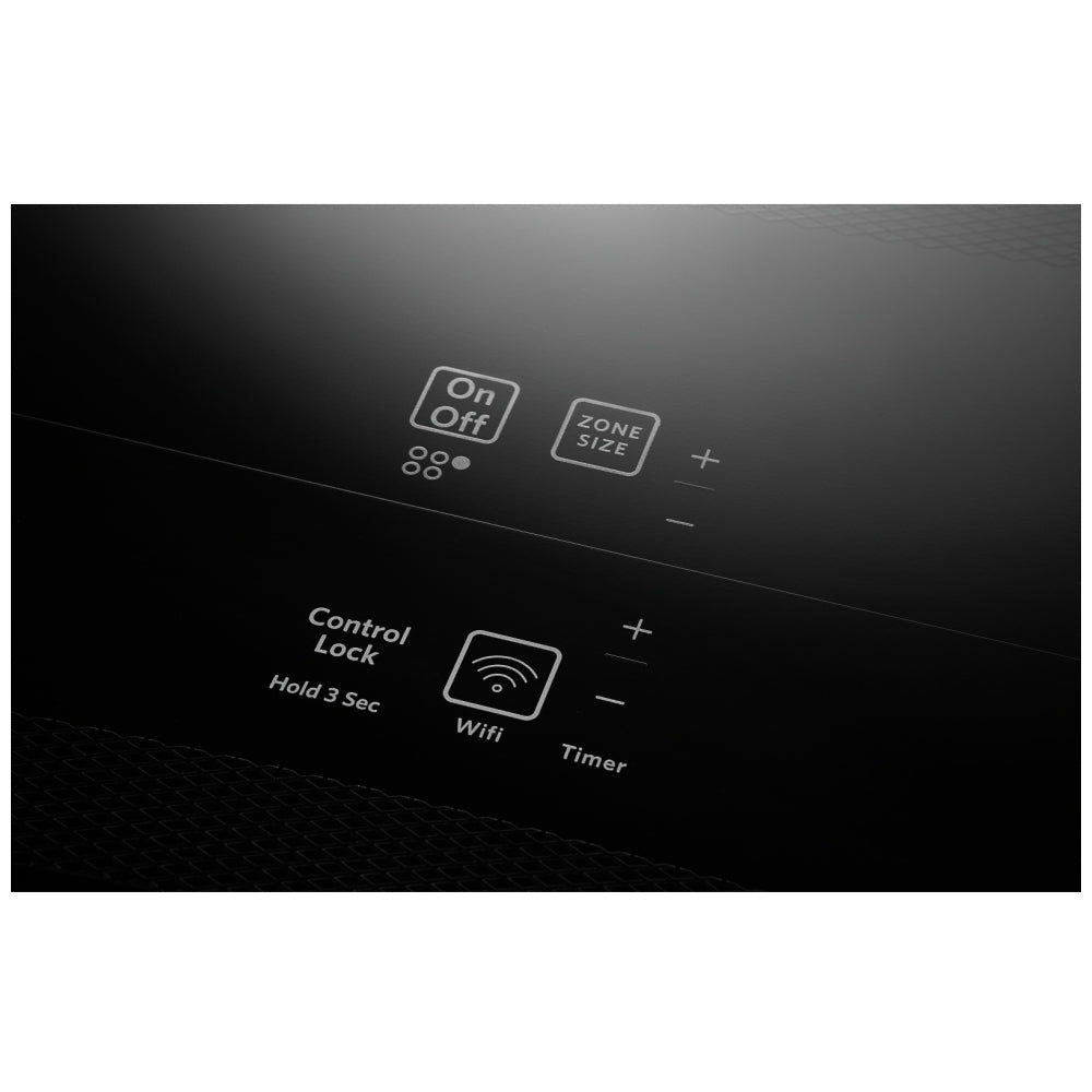 KitchenAid KCES950KBL Electric Cooktop, 30 inch Exterior Width, 5 Burners, Black colour