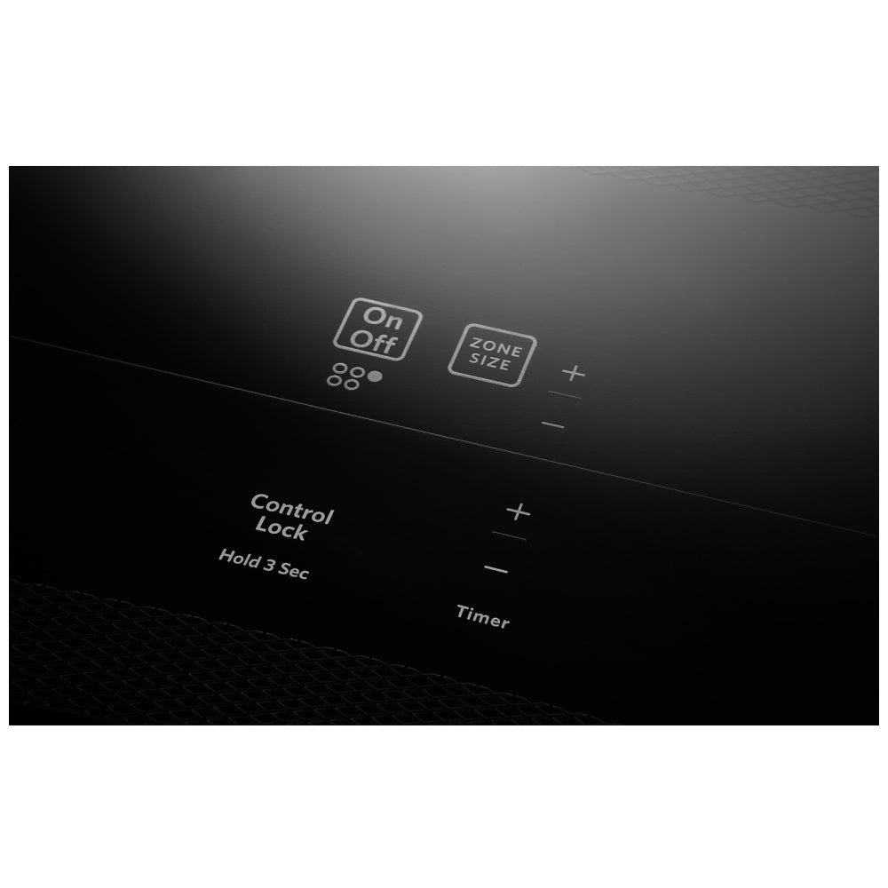 KitchenAid KCES950KBL Electric Cooktop, 30 inch Exterior Width, 5 Burners, Black colour