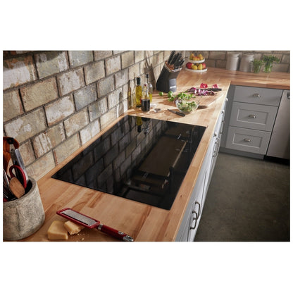 KitchenAid KCES950KBL Electric Cooktop, 30 inch Exterior Width, 5 Burners, Black colour