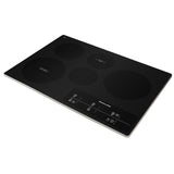 KitchenAid KCES950KSS Electric Cooktop, 30 inch Exterior Width, 5 Burners, 1,800 W Highest Element, Black colour