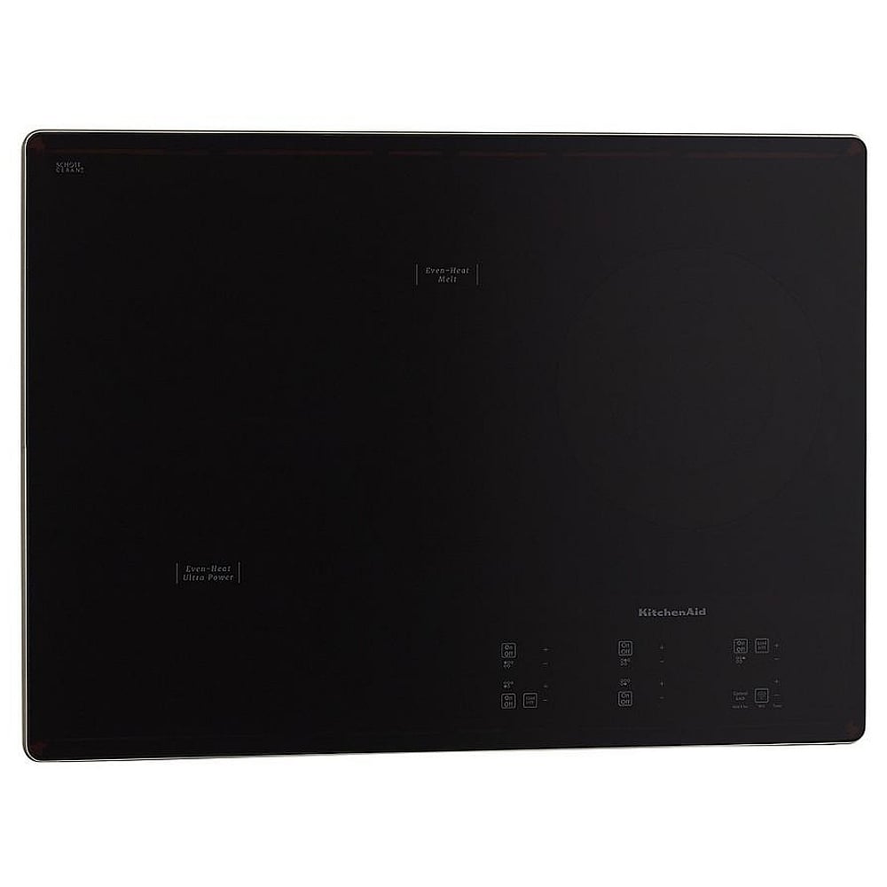 KitchenAid KCES950KSS Electric Cooktop, 30 inch Exterior Width, 5 Burners, Black