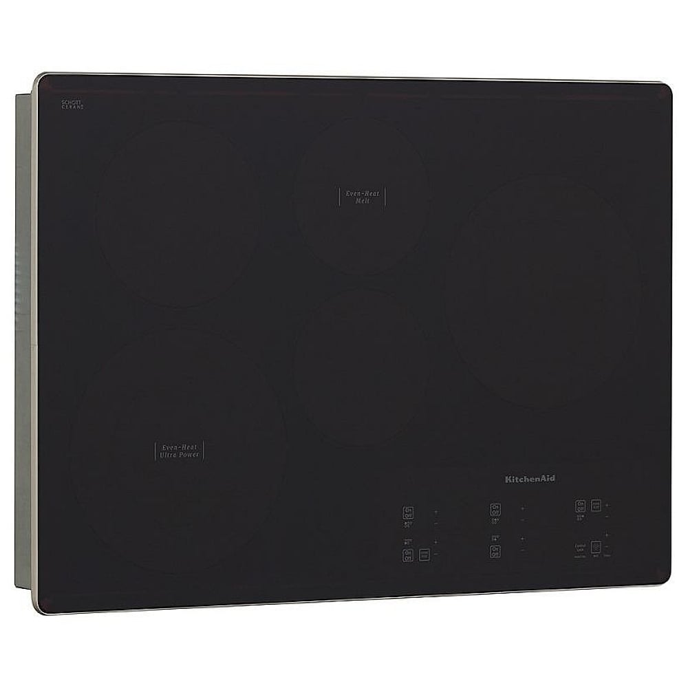 KitchenAid KCES950KSS Electric Cooktop, 30 inch Exterior Width, 5 Burners, Black