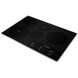 KitchenAid KCES950KSS Electric Cooktop, 30 inch Exterior Width, 5 Burners, 1,800 W Highest Element, Black colour