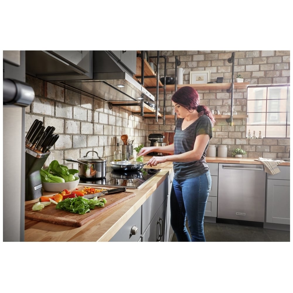 KitchenAid KCES950KSS Electric Cooktop, 30 inch Exterior Width, 5 Burners, Black