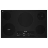 KitchenAid KCES956KBL Electric Cooktop, 36 inch Exterior Width, 5 Burners, 3,200 W Highest Element, Black colour
