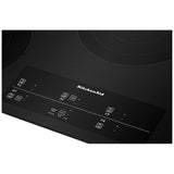 KitchenAid KCES956KBL Electric Cooktop, 36 inch Exterior Width, 5 Burners, 3,200 W Highest Element, Black colour