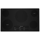 KitchenAid KCES956KBL Electric Cooktop, 36 inch Exterior Width, 5 Burners, 3,200 W Highest Element, Black colour