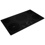 KitchenAid KCES956KBL Electric Cooktop, 36 inch Exterior Width, 5 Burners, 3,200 W Highest Element, Black colour