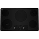 KitchenAid KCES956KBL Electric Cooktop, 36 inch Exterior Width, 5 Burners, 3,200 W Highest Element, Black colour