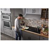 KitchenAid KCES956KSS Electric Cooktop, 36 inch Exterior Width, 5 Burners, 3,200 W Highest Element, Black colour