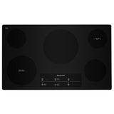 KitchenAid KCES956KSS Electric Cooktop, 36 inch Exterior Width, 5 Burners, 3,200 W Highest Element, Black colour