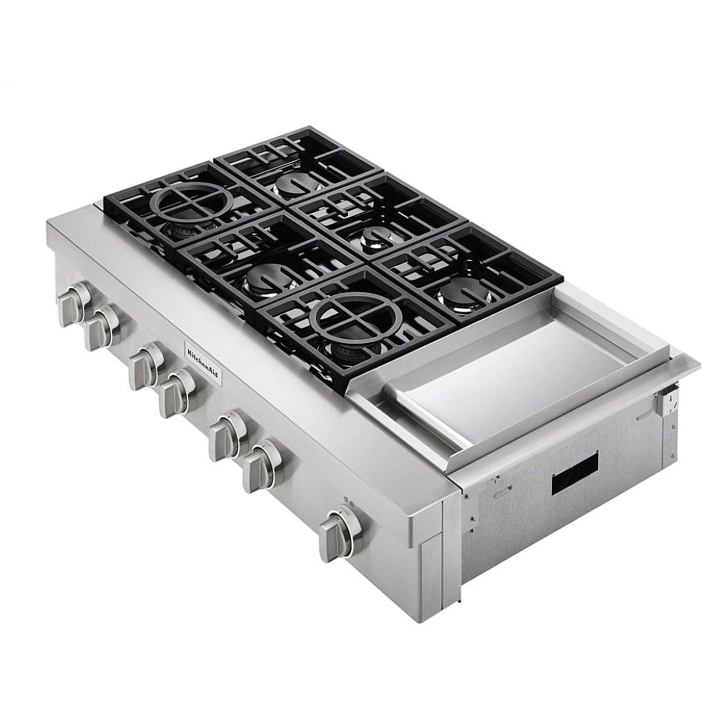 KitchenAid KCGC558JSS Gas Rangetop | 48" Rangetops | Cooktop | Rangetops