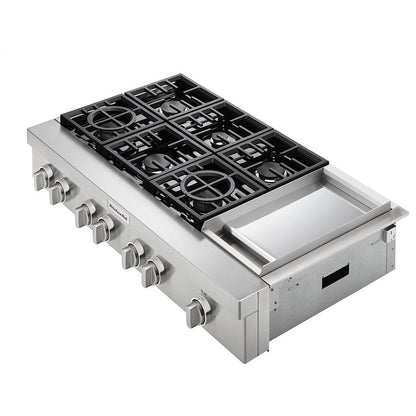 KitchenAid KCGC558JSS Gas Rangetop | 48" Rangetops | Cooktop | Rangetops